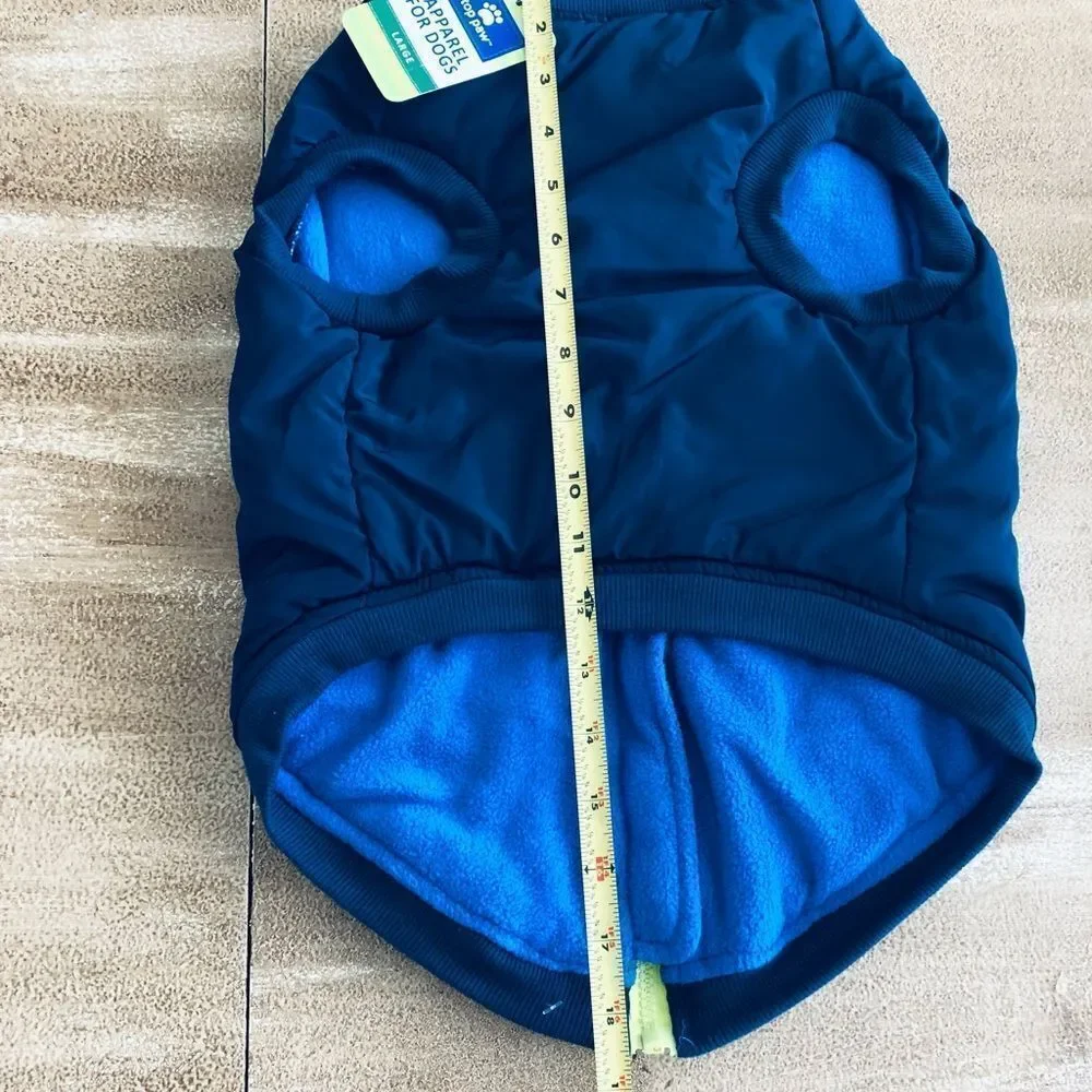 Top Paw Navy Blue Winter Dog Pet Jacket Coat L